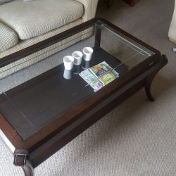 Original glass/wood coffee table